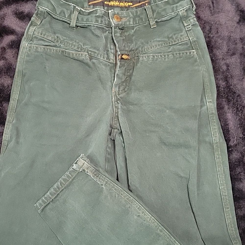 Marithe Francois Girbaud Vintage Denim Jeans Size 3/4 Forest Green